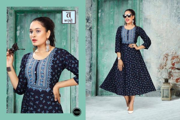 Anjali Libas Rayon Fancy Kurti Catalogue